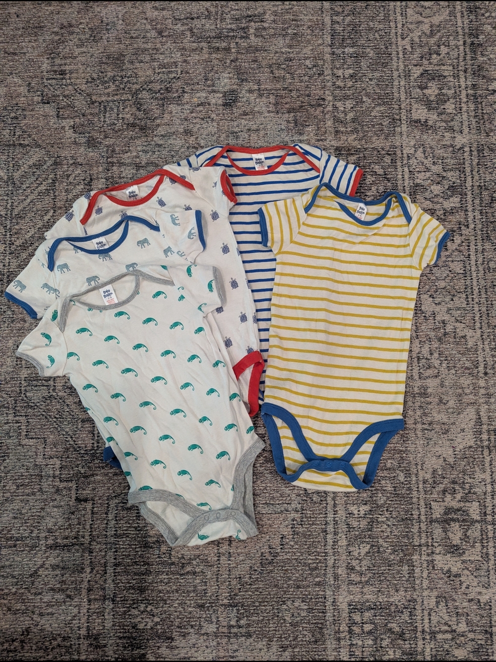 Baby Boden Onesies 2y-3y Animal Print And Striped Tops